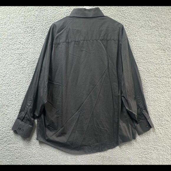 Kenneth Cole Reaction Shirt Mens 18 34/35 XXL Gray Button Up Collared Cotton - Picture 2 of 10
